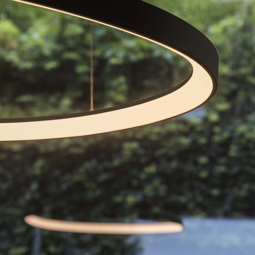 Ideal Lux - Lustra LED suspendată pe cablu GEMINI LED/36W/230V 2700K diam. 42,5 cm CRI 90 negru