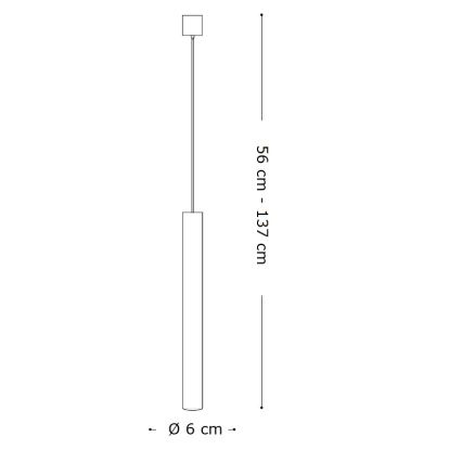 Ideal Lux - Lustră LED pe cablu LOOK, 1xGU10/7W/230V, CRI 90, Ø 6 cm, albă