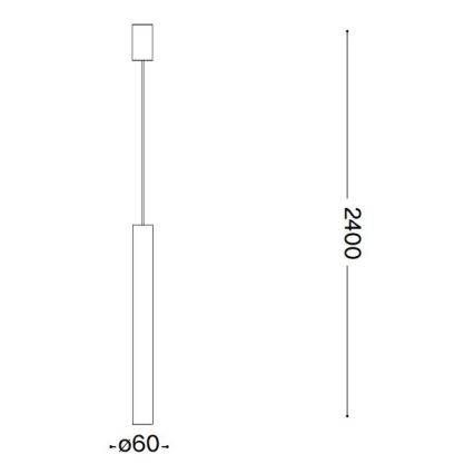 Ideal Lux - Lustră LED pe cablu LOOK, 1xGU10/7W/230V, CRI 90, Ø 6 cm, albă