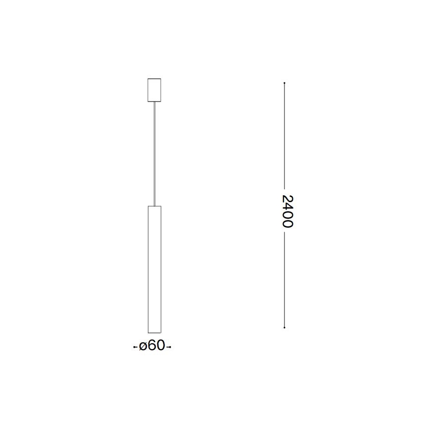 Ideal Lux - Lustră LED pe cablu LOOK, 1xGU10/7W/230V, CRI 90, Ø 6 cm, albă