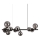 Ideal Lux - Lustră LED pe cablu PERLAGE 10xG9/3W/230V 81 cm negru/fumuriu