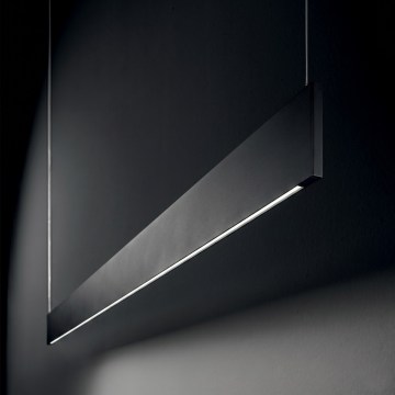 Ideal Lux - Lustră LED pe cablu STEEL LED/24W/230V 3000K CRI 90 120 cm negru
