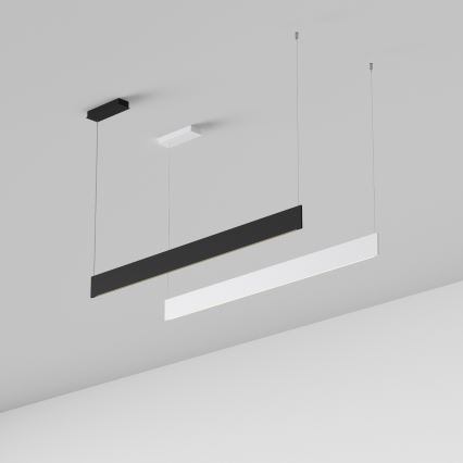 Ideal Lux - Lustră LED STEEL suspendată pe cablu, 24W, 230V, 3000K, CRI 90, 120 cm, negru