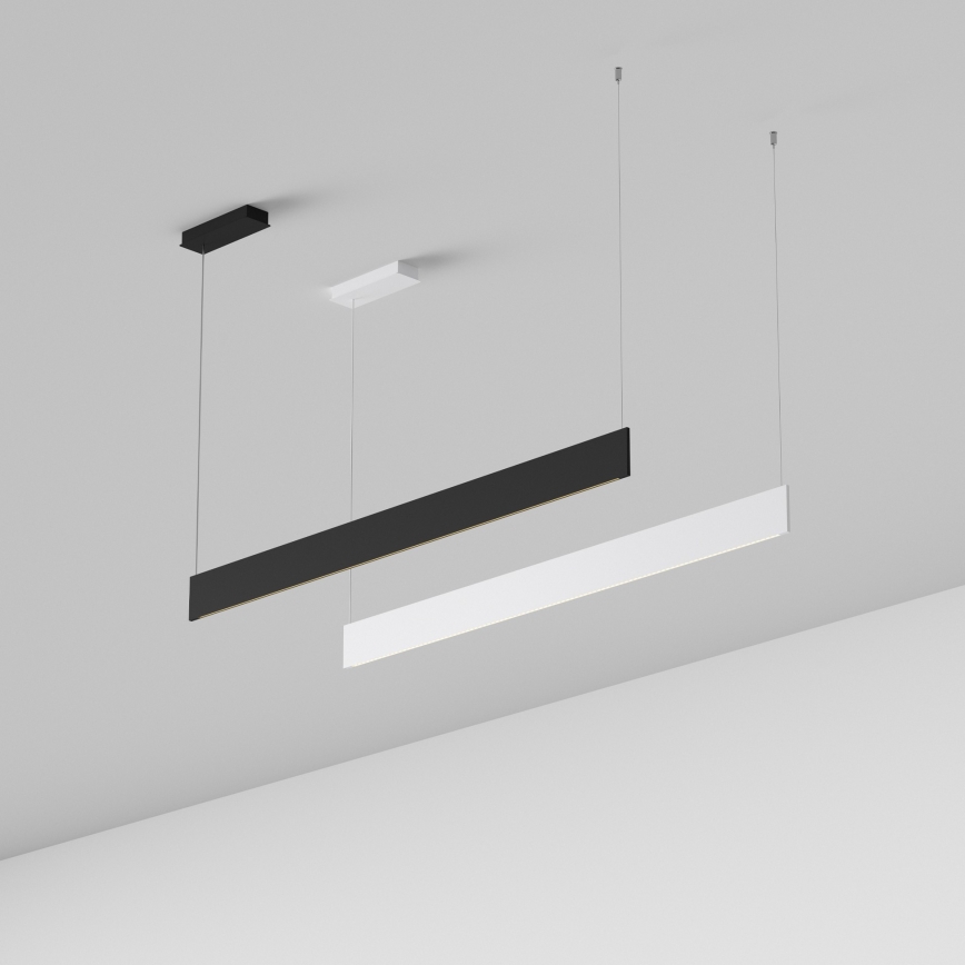 Ideal Lux - Lustră LED STEEL suspendată pe cablu, 24W, 230V, 3000K, CRI 90, 120 cm, negru