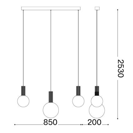 Ideal Lux - Lustră LED suspendată cu cablu ODEON LED/20W/230V CRI 90 bej/alb