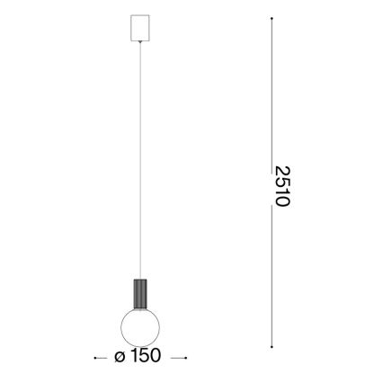 Ideal Lux - Lustră LED suspendată cu cablu ODEON LED/8W/230V CRI 90 Ø 15 cm bej/alb