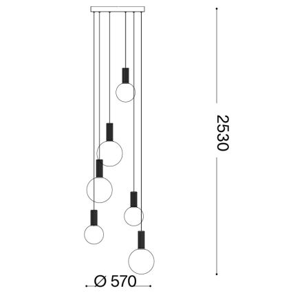 Ideal Lux - Lustră LED suspendată ODEON LED/39W/230V CRI 90 Ø 57 cm bej/alb