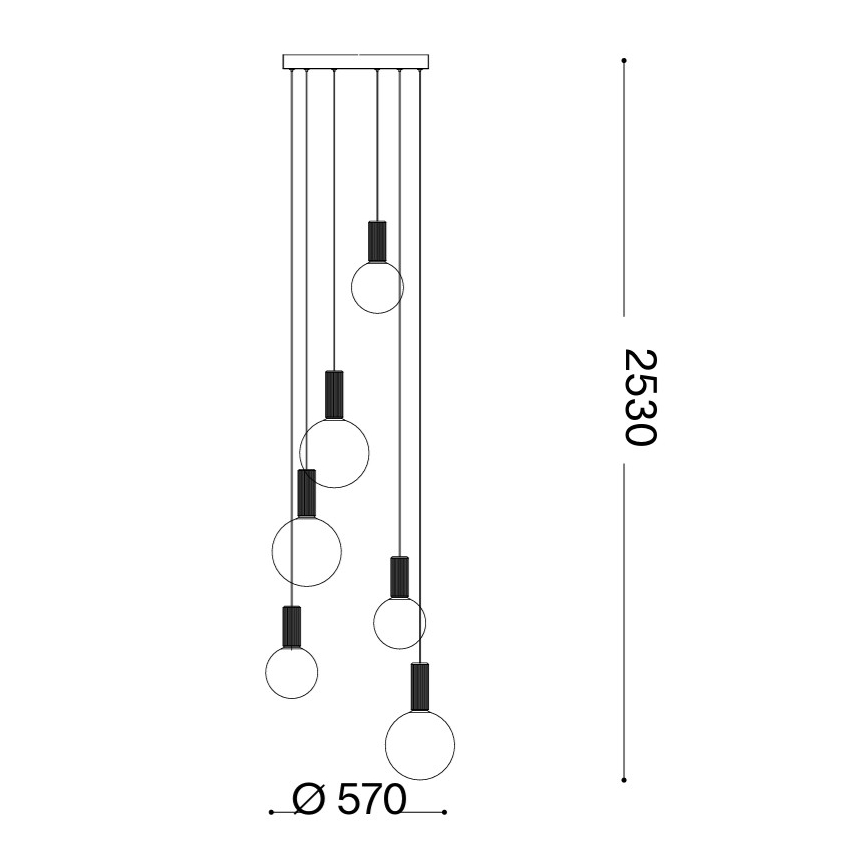 Ideal Lux - Lustră LED suspendată ODEON LED/39W/230V CRI 90 Ø 57 cm bej/alb