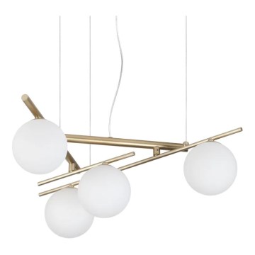 Ideal Lux - Lustră LED suspendată pe cablu ATLAS 4xG9/3W/230V, aurie