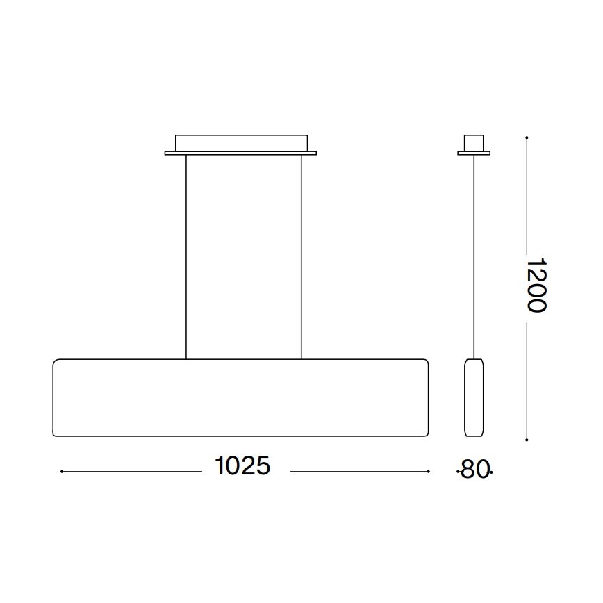 Ideal Lux - Lustră LED suspendată pe cablu DESK LED/32W/230V 102,5 cm CRI 90 alb