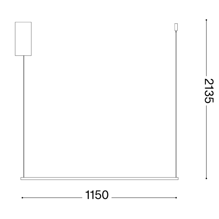 Ideal Lux - Lustră LED suspendată pe cablu ESSENCE LED/19W/230V 3000K CRI 90 albă