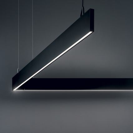 Ideal Lux - Lustră LED suspendată pe cablu LINUS, 32W, 230V, 4000K, CRI 90, 120 cm, negru