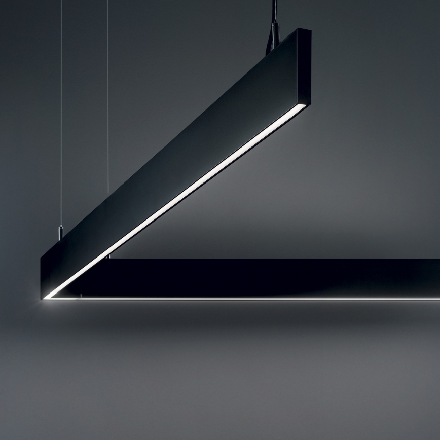 Ideal Lux - Lustră LED suspendată pe cablu LINUS, 32W, 230V, 4000K, CRI 90, 120 cm, negru