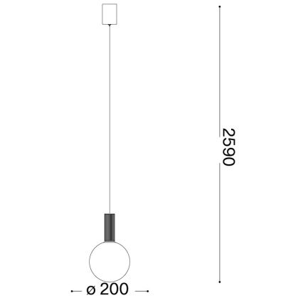 Ideal Lux - Lustră LED suspendată pe cablu ODEON LED/8W/230V CRI 90 Ø 20 cm bej/alb