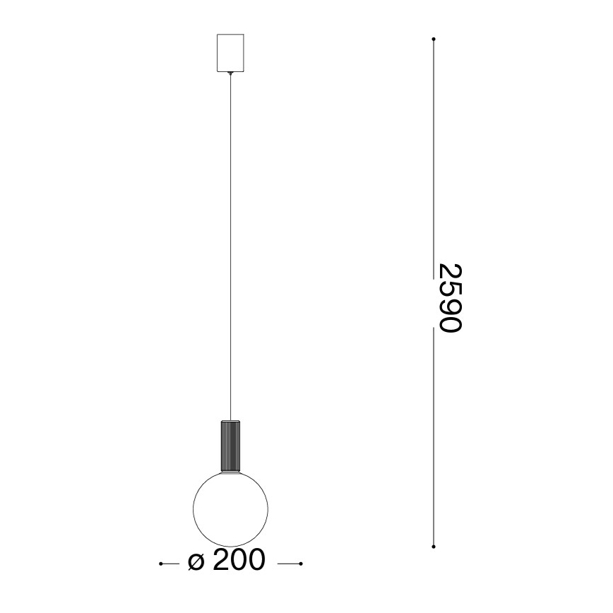 Ideal Lux - Lustră LED suspendată pe cablu ODEON LED/8W/230V CRI 90 Ø 20 cm bej/alb