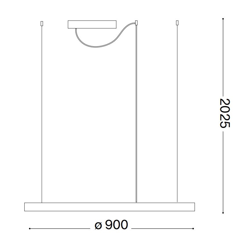 Ideal Lux - Lustru LED reglabil suspendat pe cablu ORACLE SLIM LED/42W/230V 3000K CRI 90 Ø 90 cm alb