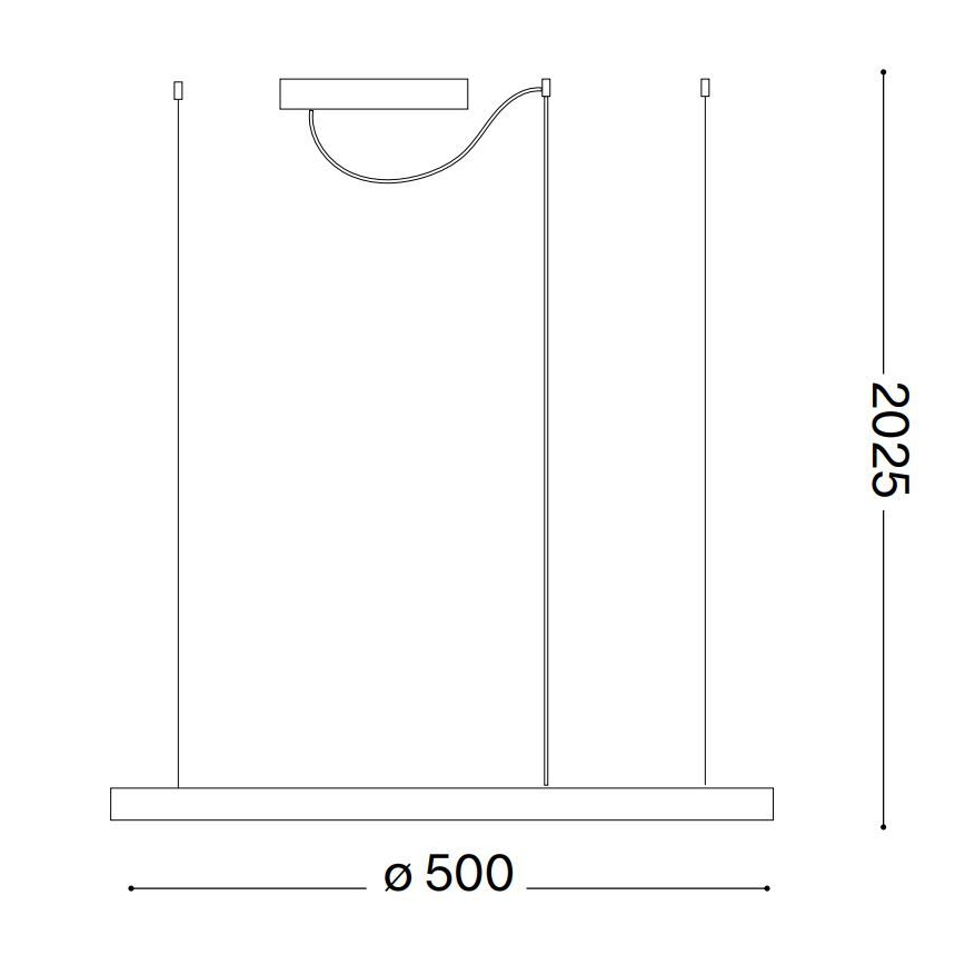 Ideal Lux - Lustră LED suspendată cu cablu ORACLE SLIM LED/29W/230V 3000K CRI 90 Ø 50 cm albă