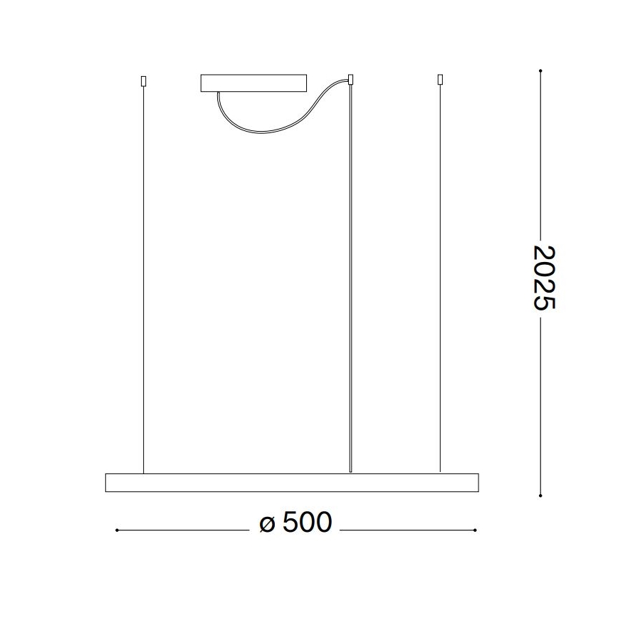 Ideal Lux - Lustră LED suspendată pe cablu ORACLE SLIM LED/29W/230V 4000K CRI 90 Ø 50 cm alb