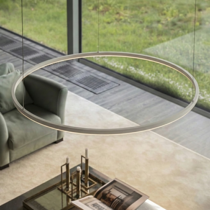 Ideal Lux - Lustră LED suspendată pe cablu ORACLE SLIM LED/29W/230V 4000K CRI 90 Ø 50 cm alb