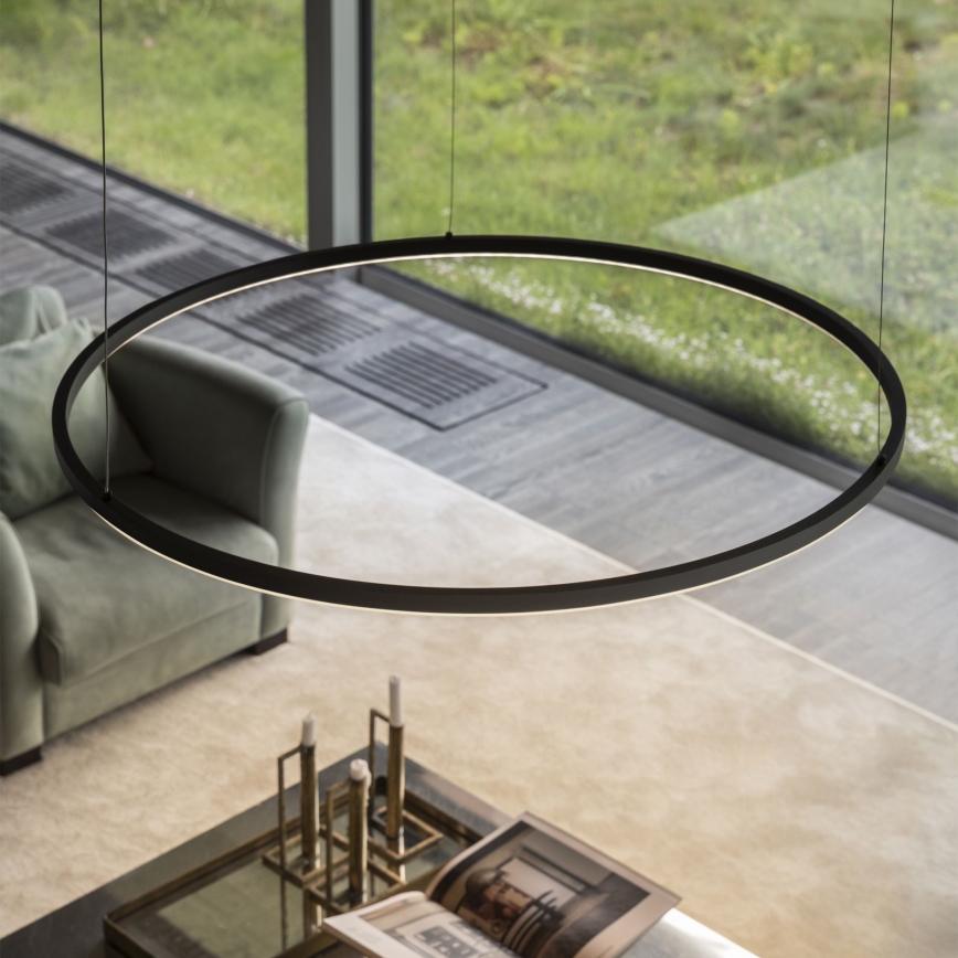 Ideal Lux - ORACLE SLIM Lustră LED suspendată pe cablu LED/83W/230V 4000K CRI 90 Ø 150 cm negru