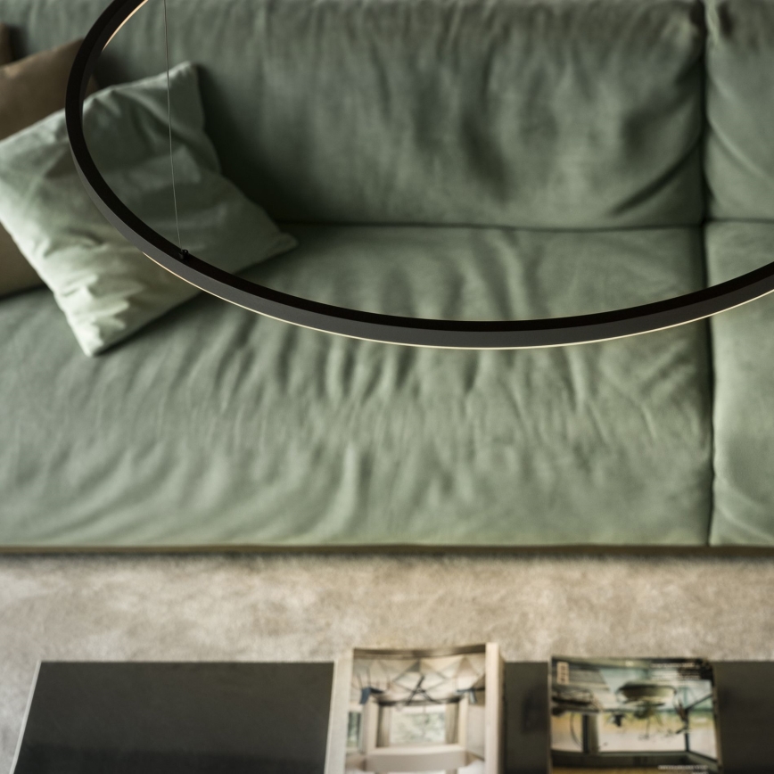 Ideal Lux - ORACLE SLIM Lustră LED suspendată pe cablu LED/83W/230V 4000K CRI 90 Ø 150 cm negru