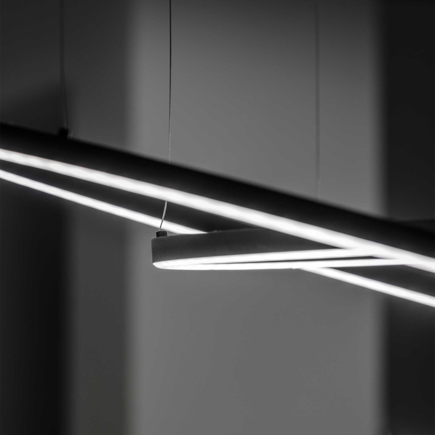 Ideal Lux - ORACLE SLIM Lustră LED suspendată pe cablu LED/83W/230V 4000K CRI 90 Ø 150 cm negru