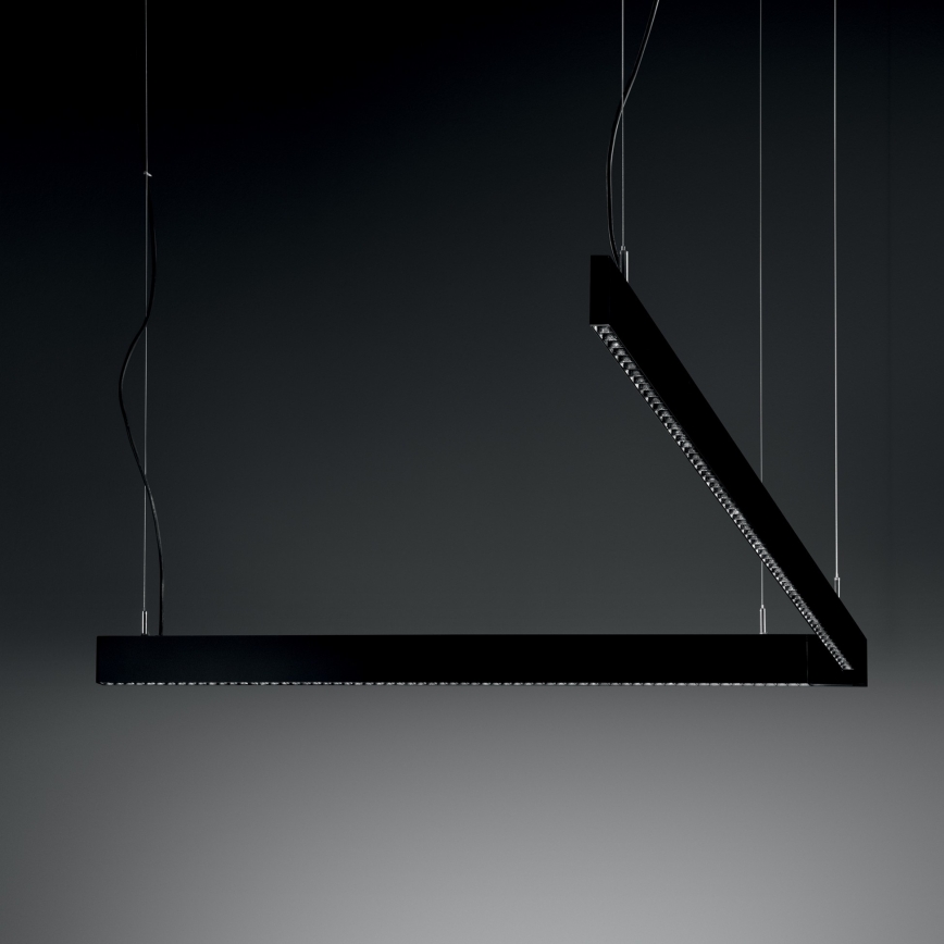 Ideal Lux - Lustră LED suspendată pe cablu STEEL, 29 W, 230 V, 4000 K, CRI 90, 120 cm, neagră