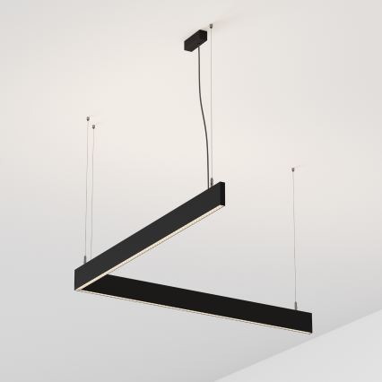 Ideal Lux - Lustră LED suspendată pe cablu STEEL LED/29W/230V 3000K CRI 90 120 cm negru