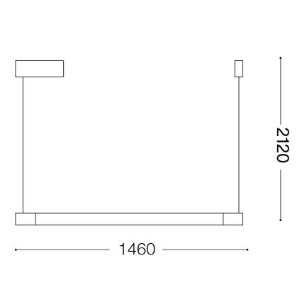 Ideal Lux - Lustră LED suspendată pe cablu YOKO LED/17W/230V CRI 90, albă