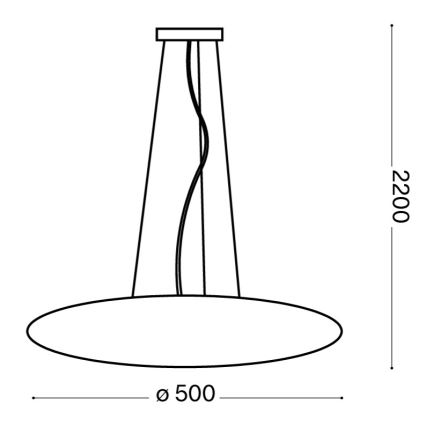 Ideal Lux - Lustră suspendată pe cablu GLORY 3xE27/60W/230V Ø 50 cm albă