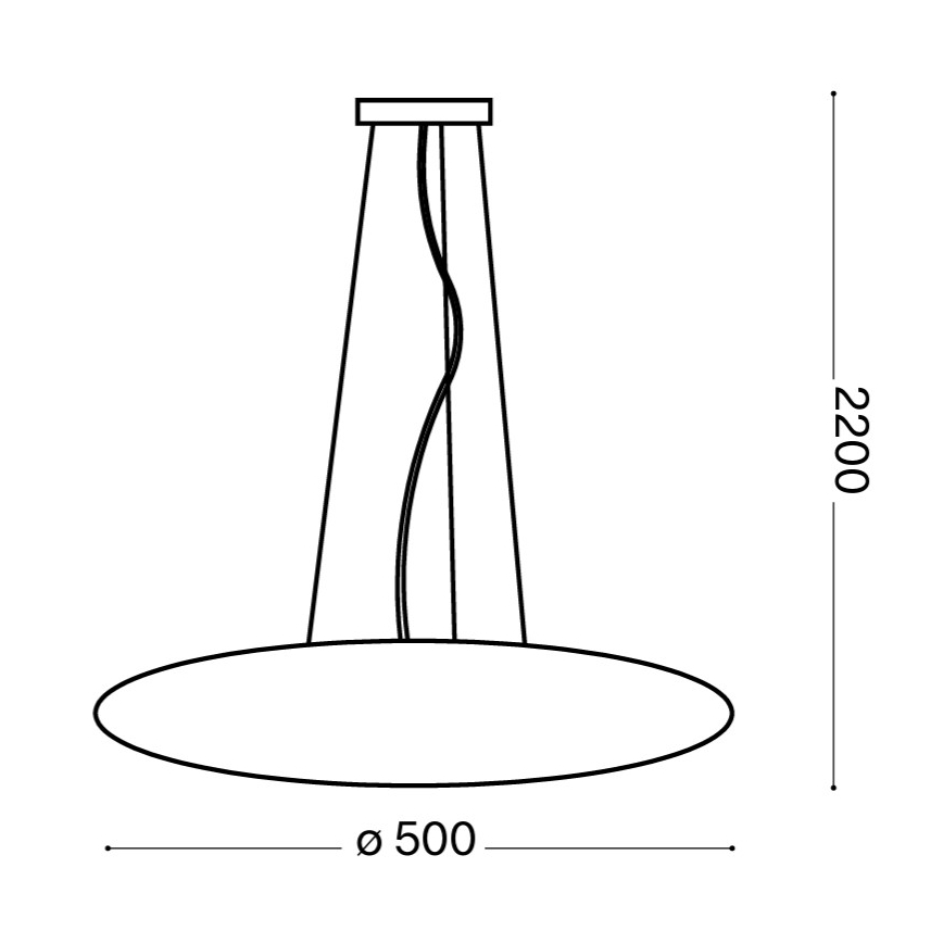 Ideal Lux - Lustră suspendată pe cablu GLORY 3xE27/60W/230V Ø 50 cm albă