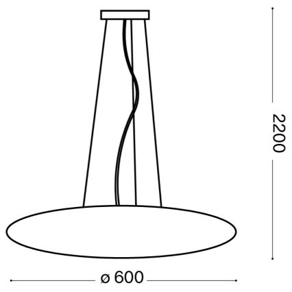 Ideal Lux - Lustră suspendată pe cablu GLORY 5xE27/60W/230V Ø 60 cm alb