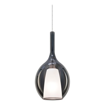 Ideal Lux - Lustră suspendată pe cablu KALIQUE 1xE27/42W/230V Ø 18 cm negru fumuriu