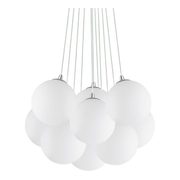 Ideal Lux - Lustră suspendată pe cablu MAPA 11xE14/40W/230V Ø 58 cm albă