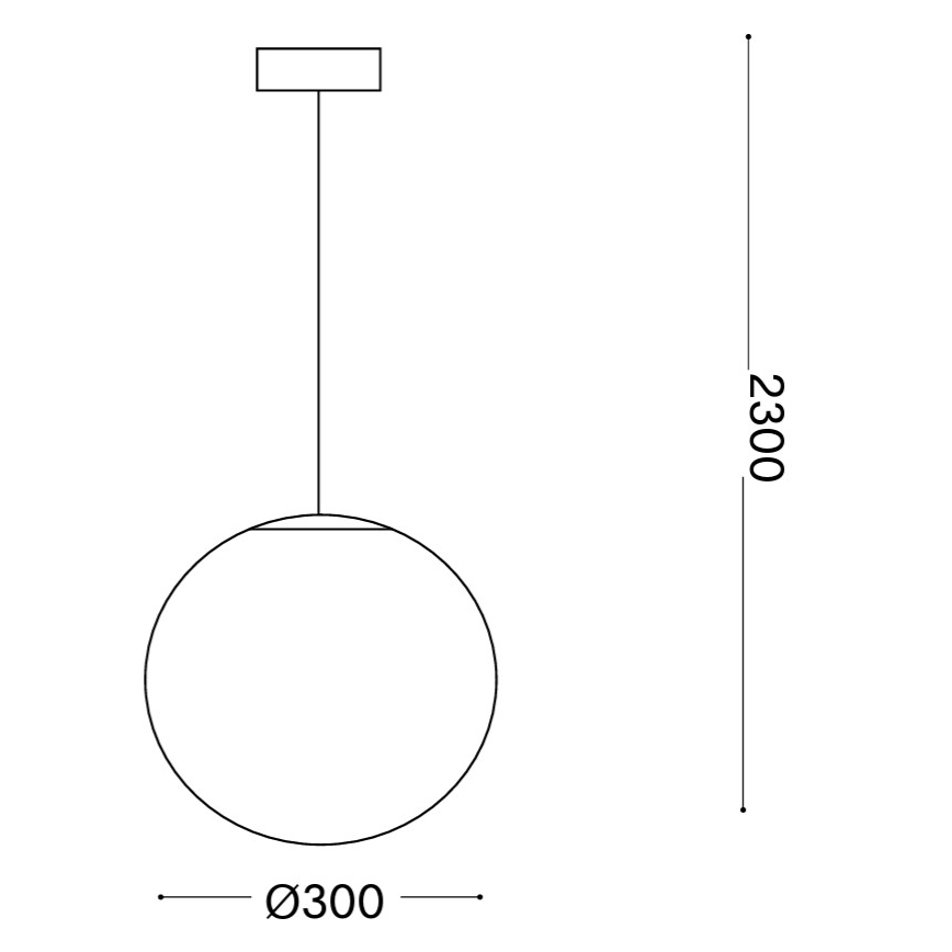 Ideal Lux - Lustră suspendată pe cablu MAPA, 1xE27/42W/230V, Ø 30 cm, albă