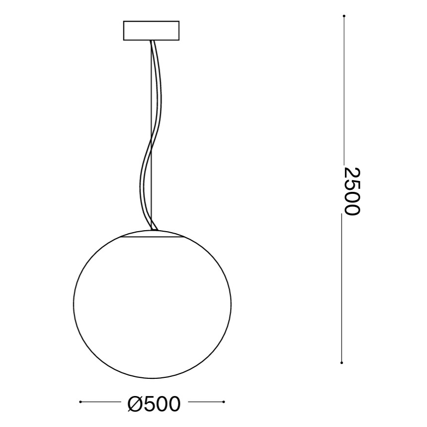 Ideal Lux - Lustră suspendată pe cablu MAPA 1xE27/42W/230V Ø 50 cm alb