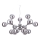 Ideal Lux - Lustra suspendată pe cablu NODI 15xE14/28W/230V Ø 105 cm crom lucios