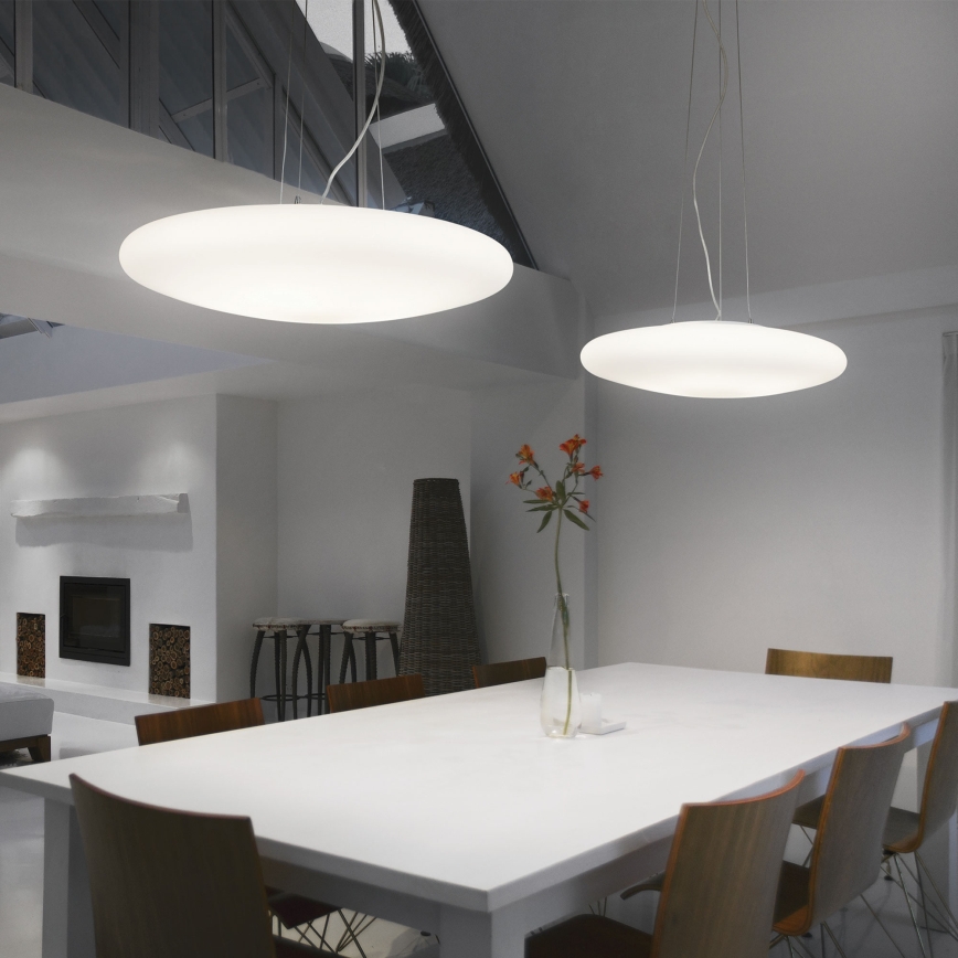 Ideal Lux - Lustră suspendată pe cablu SMARTIES, 3xE27/42W/230V, Ø 42,5 cm, albă