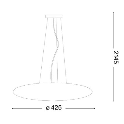 Ideal Lux - Lustră suspendată pe cablu SMARTIES, 3xE27/42W/230V, Ø 42,5 cm, albă