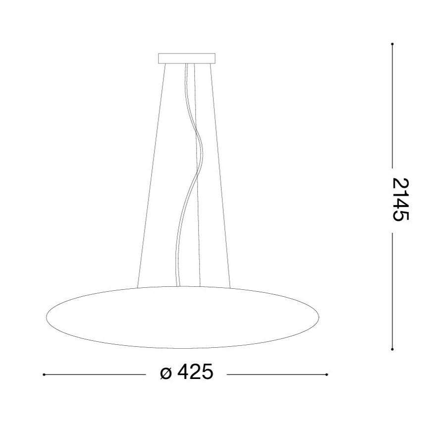 Ideal Lux - Lustră suspendată pe cablu SMARTIES, 3xE27/42W/230V, Ø 42,5 cm, albă