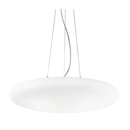 Ideal Lux - Lustra suspendată pe cablu SMARTIES, 5x E27, max. 42 W, 230 V, Ø 60 cm, alb