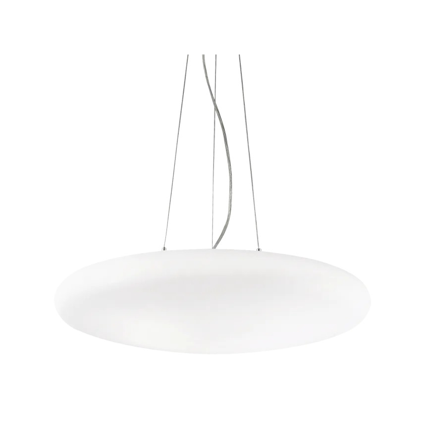 Ideal Lux - Lustra suspendată pe cablu SMARTIES, 5x E27, max. 42 W, 230 V, Ø 60 cm, alb