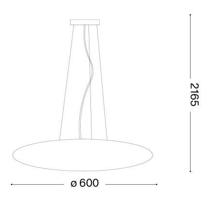 Ideal Lux - Lustra suspendată pe cablu SMARTIES, 5x E27, max. 42 W, 230 V, Ø 60 cm, alb