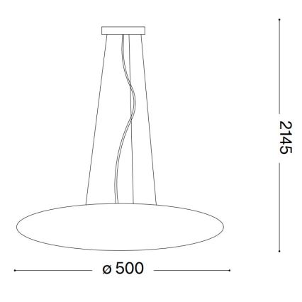 Ideal Lux - Lustră suspendată SMARTIES pe cablu, 3x E27/42W/230V, 50 cm, alb