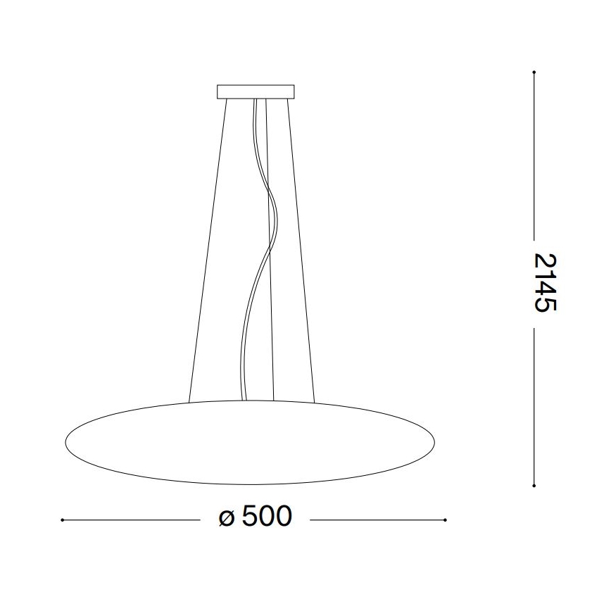Ideal Lux - Lustră suspendată SMARTIES pe cablu, 3x E27/42W/230V, 50 cm, alb