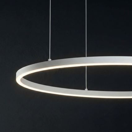 Ideal Lux - Lustră LED suspendată pe cablu ORACLE SLIM LED/53W/230V 2700K CRI 90 diam. 90 cm alb