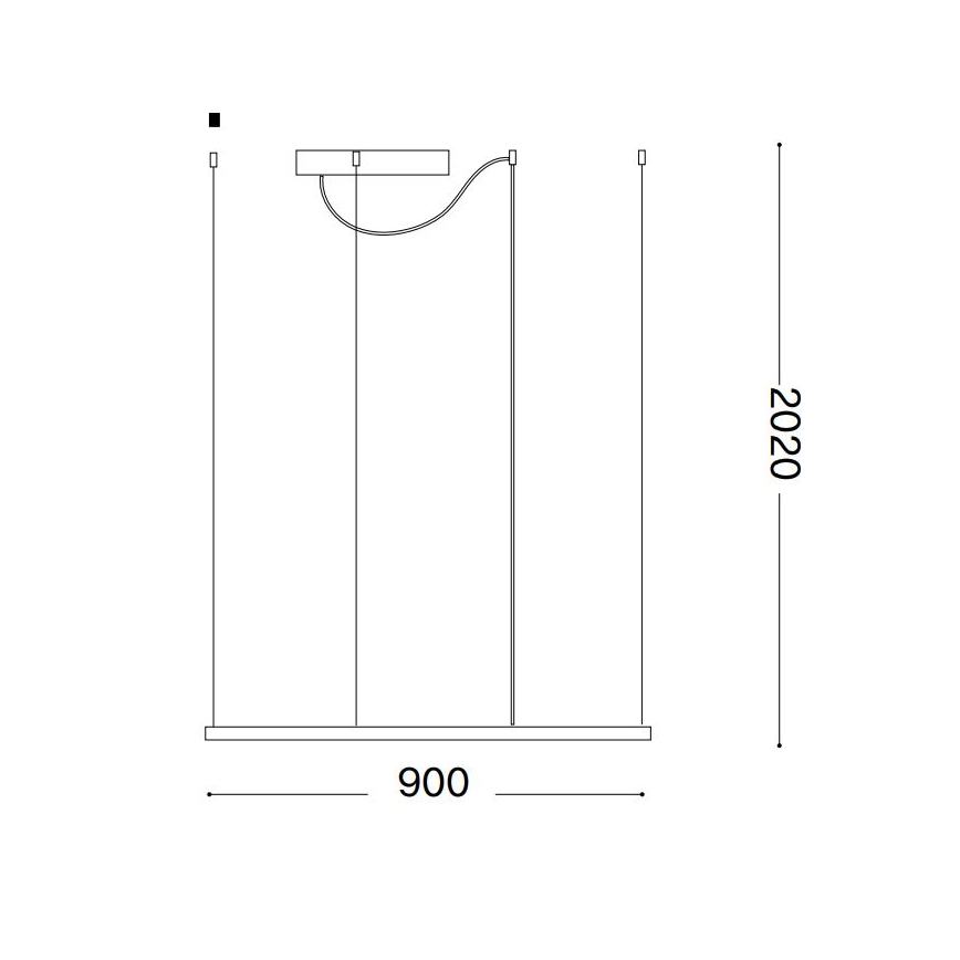Ideal Lux - Lustră LED suspendată pe cablu ORACLE SLIM LED/53W/230V 3000K CRI 90 90x90 cm alb