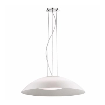 Ideal Lux - Lustru suspendat pe cablu, 3xE27/60W/230V, Ø 64 cm, alb