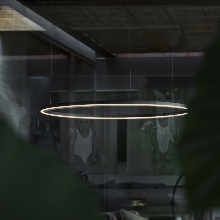 Ideal Lux - Lustra LED reglabilă suspendată pe cablu ORACLE SLIM LED/40W/230V 3000K CRI 90 Ø 70 cm negru