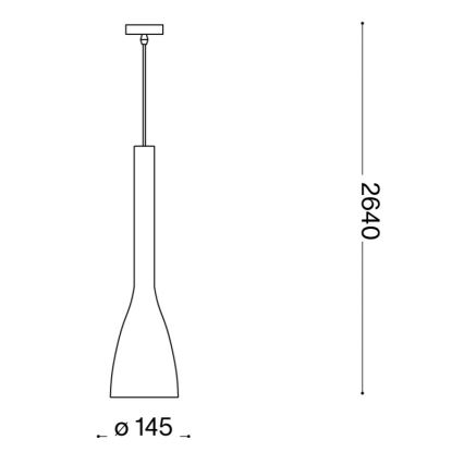 Ideal Lux - Pendul FLUT pe cablu, 1xE27/60W/230V, Ø 14,5 cm, negru